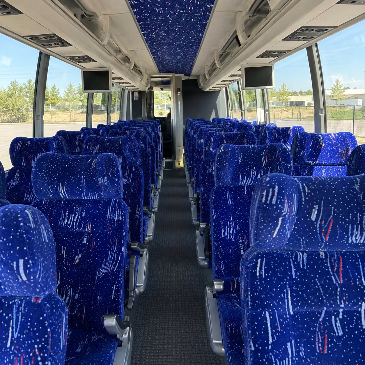 40 56 passenger charter bus interior