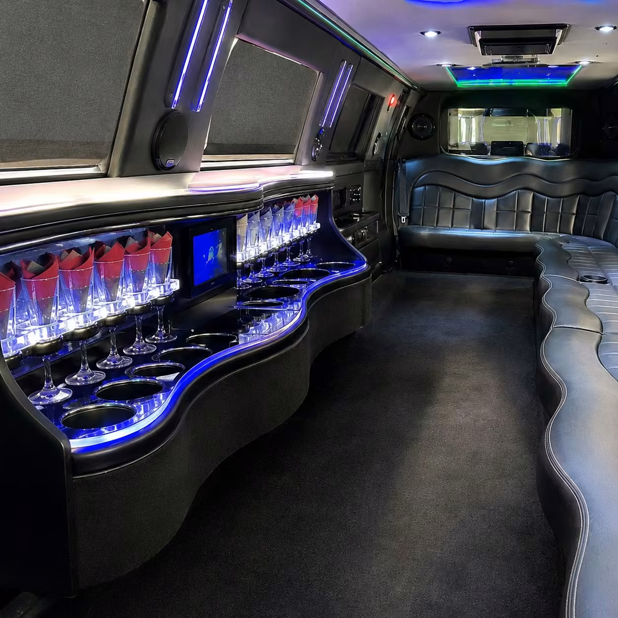 escalade limo interior