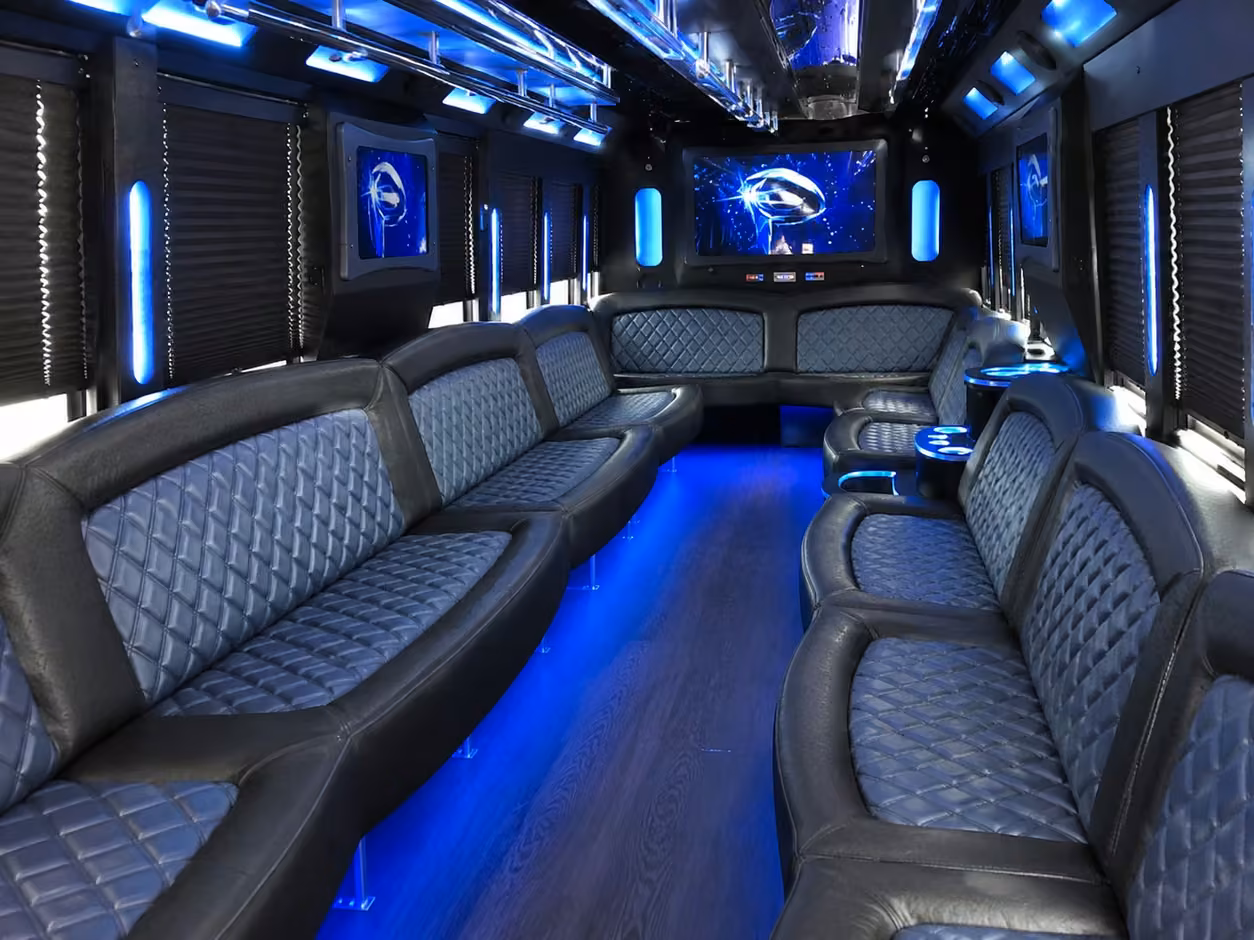 indianapolis party bus interior