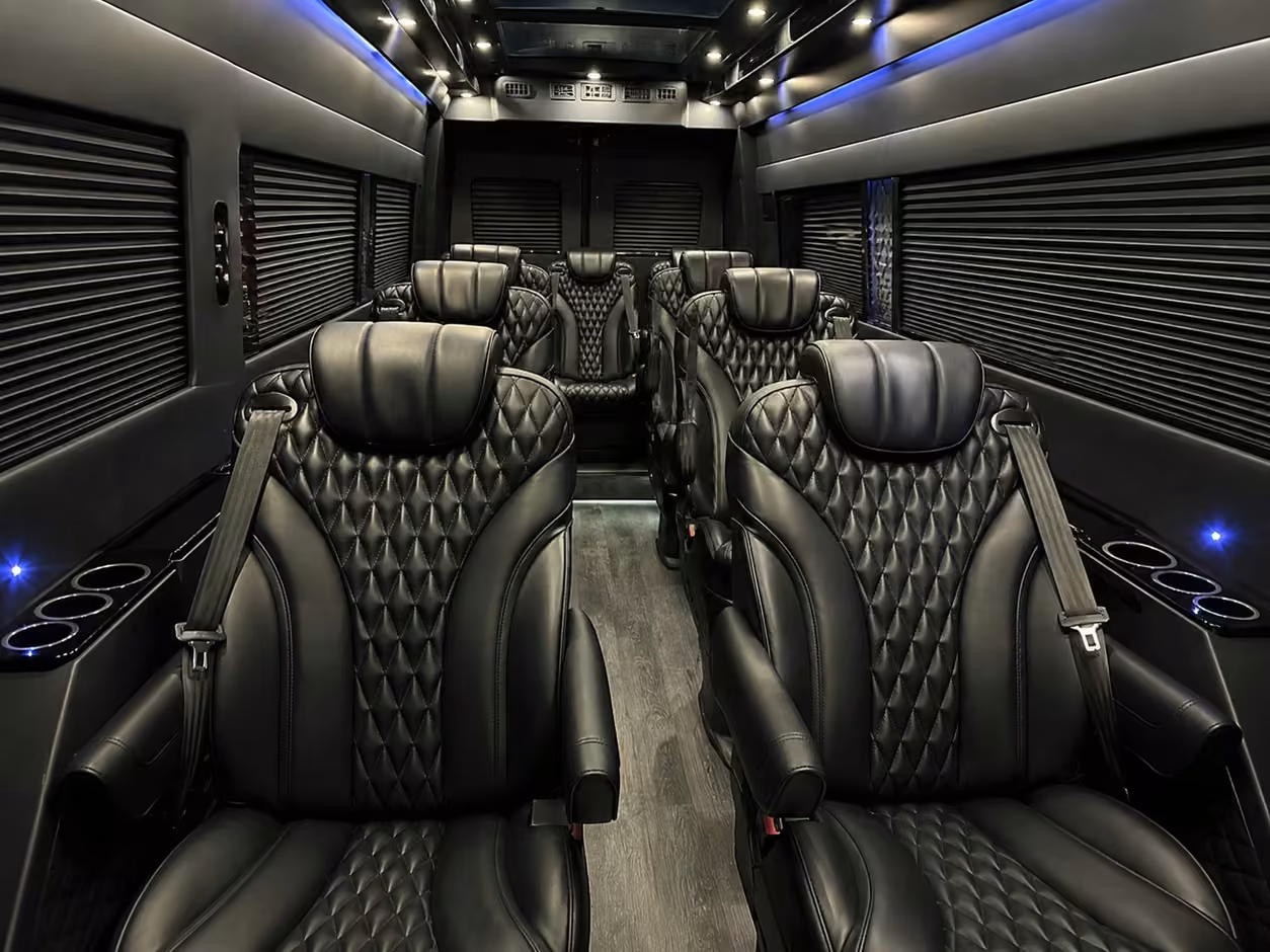 sprinter van rental with driver interior